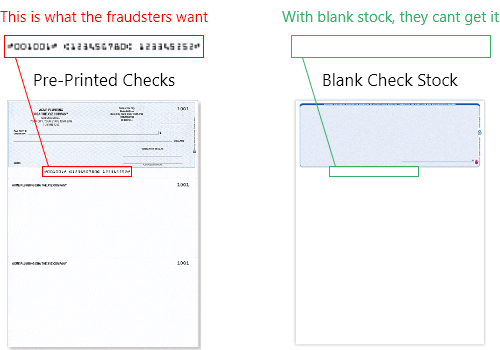 Pre-Printed Cheap Checks or Blank Check Stock 