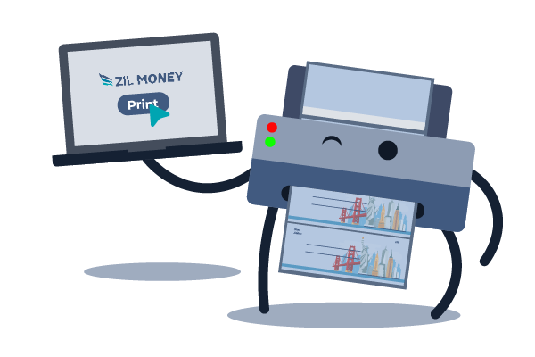 Print Personal Checks or Business Checks from Zil Money Using a Regular Printer