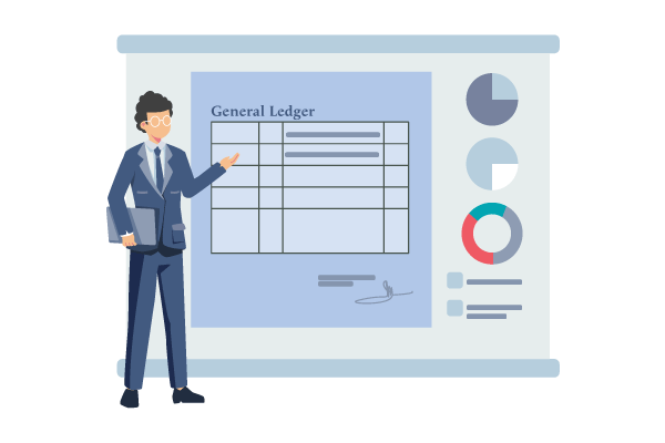 A Chart of the General Ledger Is Analysing a Businessman