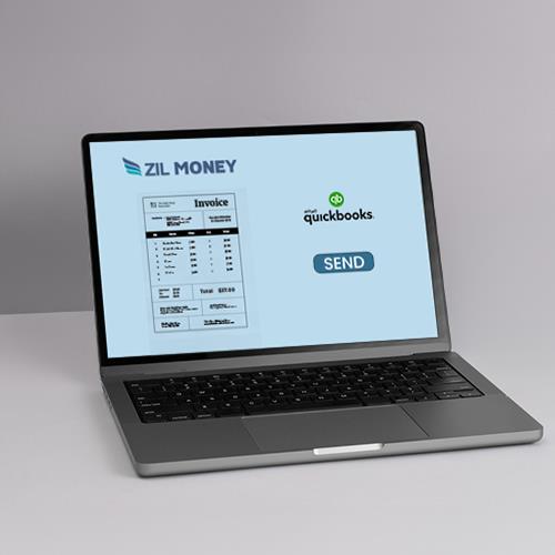 A Laptop Displaying Bank Details with QuickBooks Payment Methods Financial Management Made Easy