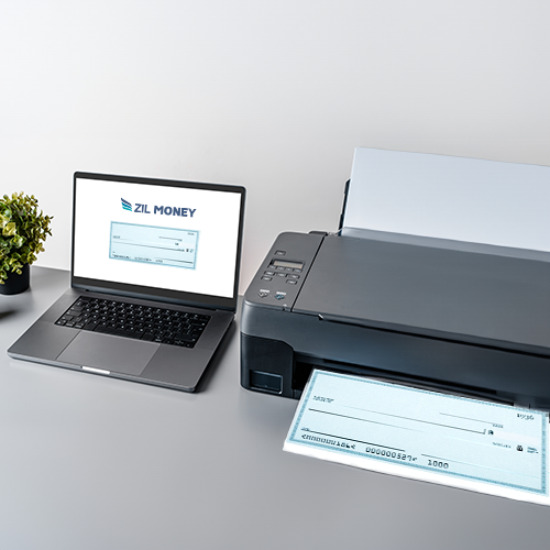Rather Than Bank of America Order Checks, a Printer That Prints Checks Online, on Demand.