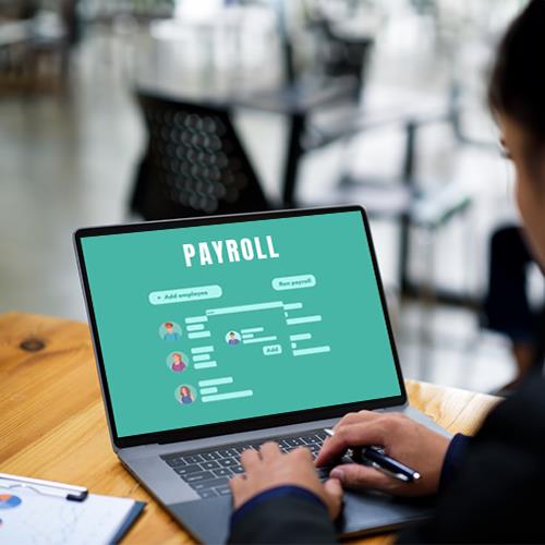 Image of a Woman Working on a Laptop with Payroll on the Screen, Showcasing the Best Payroll Software For Small Business