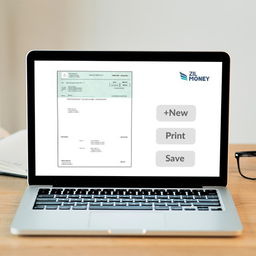 Screen Showing Check Creator Online Platform. Create and Print Checks, Send eChecks, Mail Checks, ACH, Wire Transfers