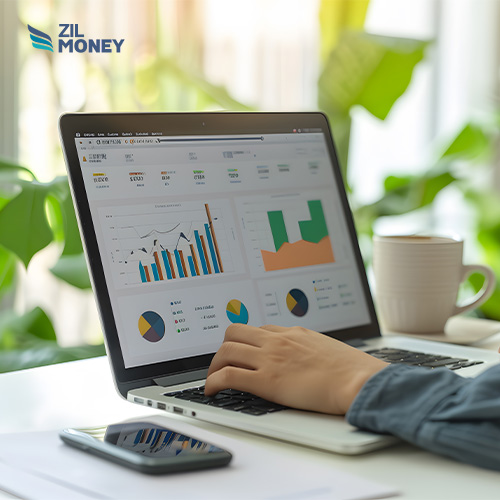 A Person Managing Finance Using a Laptop. Simplifying Financial Management with Modern Accounting Services