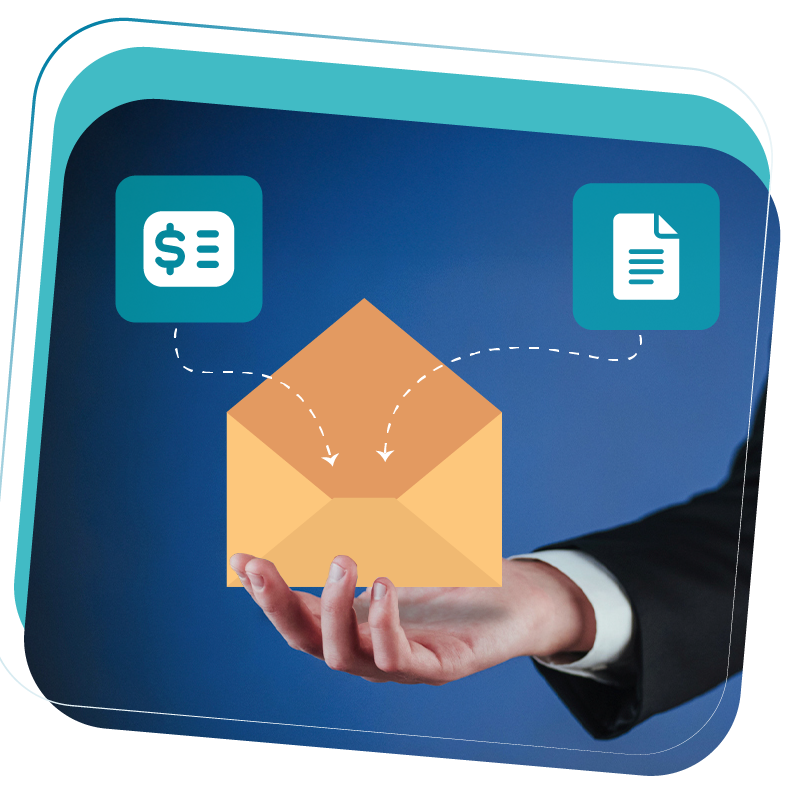 A Man Sends Checks Via Mail Using the Platform. Mail Checks Online From The Comfort Of Your Home Or Office