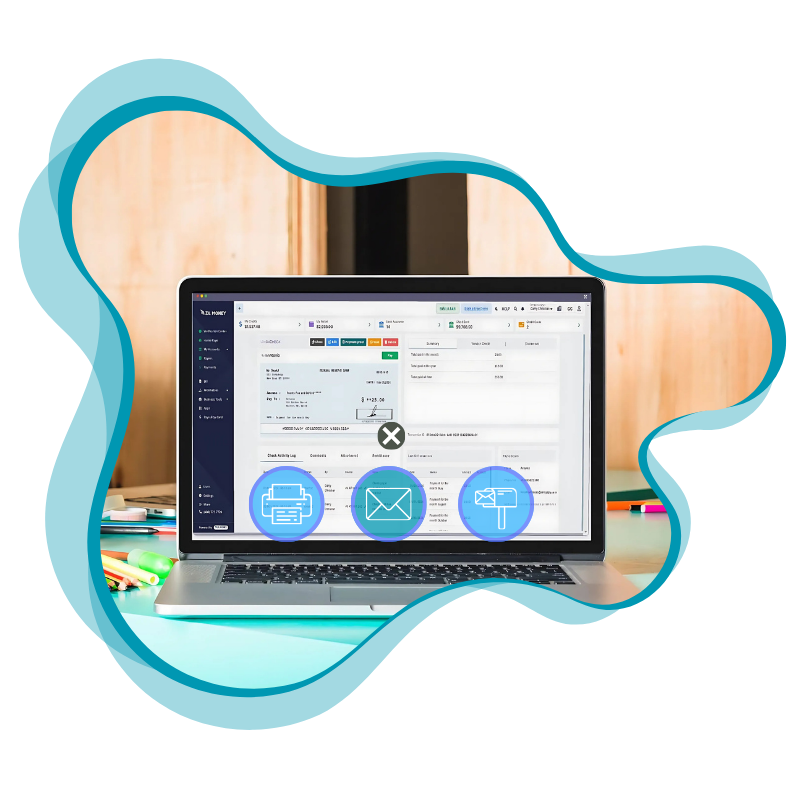 A Screen Shows Make Check Payments Easily