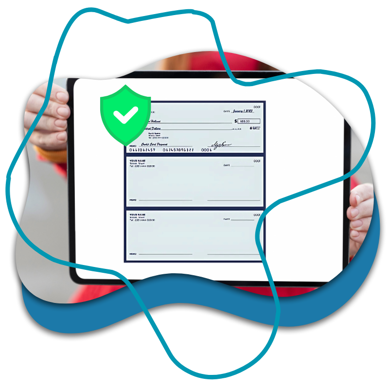 A Screen Shows Checks That Represent Safeguard Your Checks. Simplify Accounting Software For Small Business Easily Manage Cash Flow