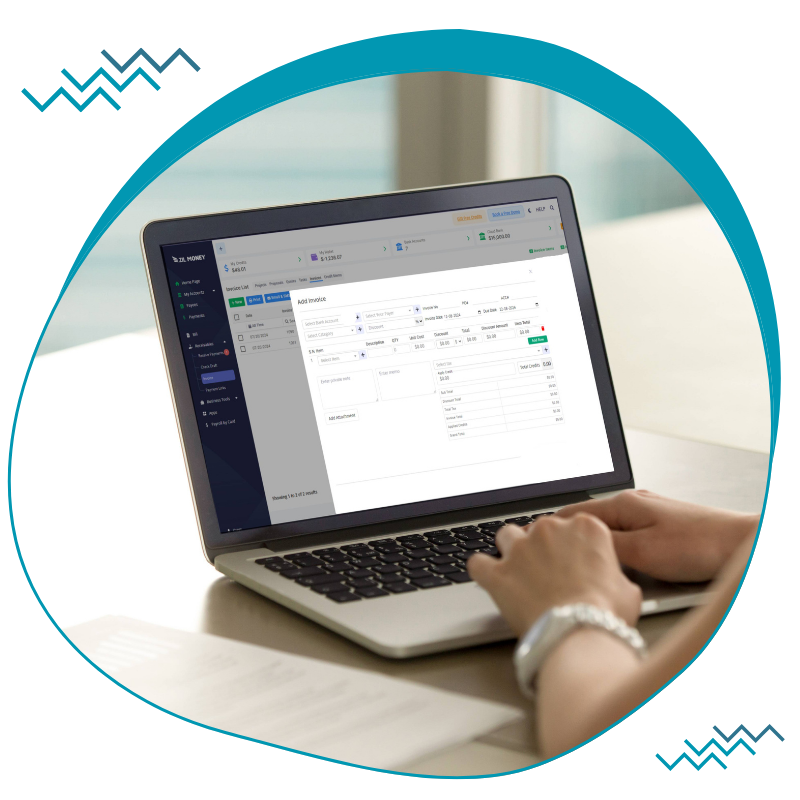 A Person Using A Laptop to Centralize Invoices. Excel Invoice Template No More Struggling Create & send Easily