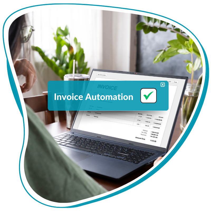 A Person Using A Laptop to Simplify Invoicing. Excel Invoice Template No More Struggling Create & send Easily