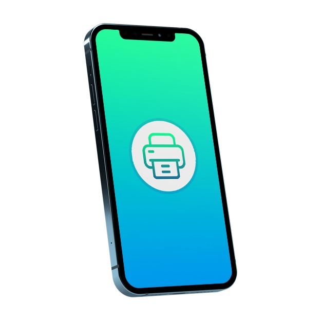 A Smartphone Showing Effortless Check Printing with Big Savings