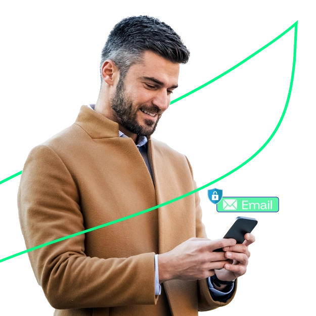 Chax Alternative User Sending Instant and Secure eCheck Payments from a Mobile Phone, Showcasing Encrypted Email Delivery for Fast Digital Transactions.