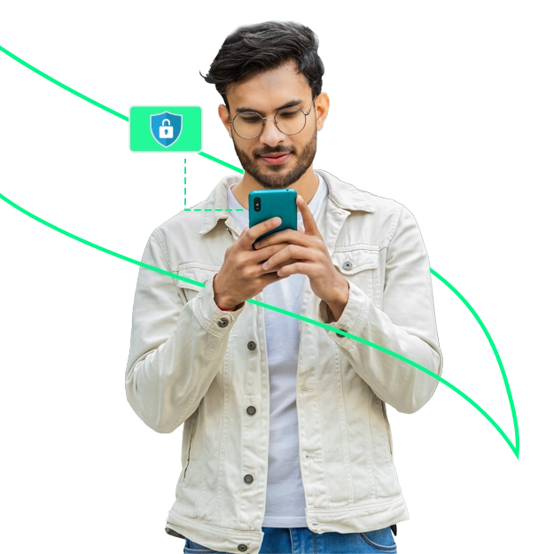 A Man Working on a Smartphone to Make Payments. Accept Payments Easily