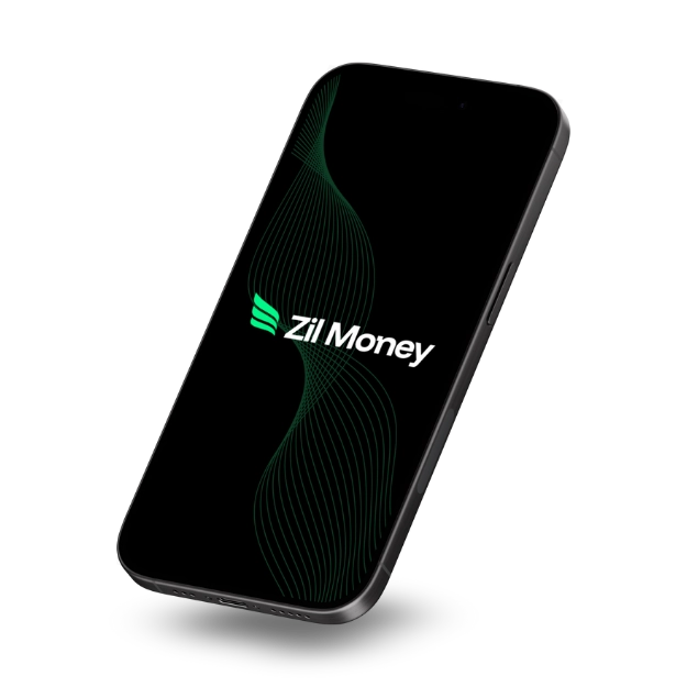 A smartphone displaying the Zil Money app logo, representing a One-Stop Solution for All Your Payments.