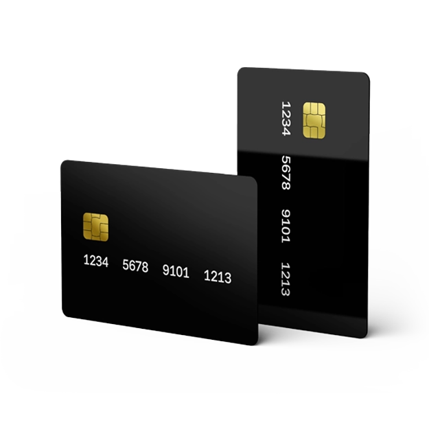 A close-up of two black credit cards, symbolizing the ability to get more from your credit card with enhanced efficiency and benefits.