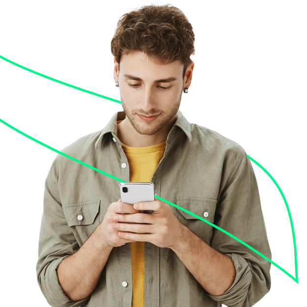 A Man Holding A Phone to Make a Payment Easily. Print Check Online On Any Printer/Paper. Print Yourself