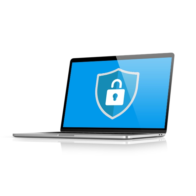 A Laptop Screen Shows a Secure Icon. Sage Intacct Integration Import Bills And Invoices