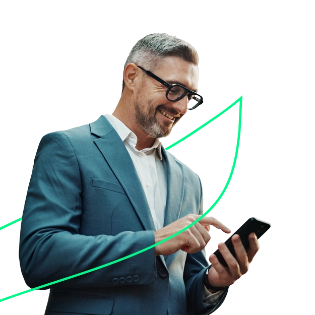 A Man Using A Phone to Make a Payment. Paying Bills – Effortless Payments via ACH, eCheck, and More