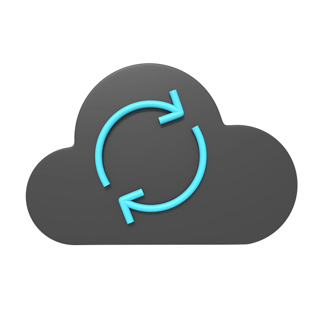 <br />
A grey cloud icon with a blue refresh symbol signifies the efficiency to Sync with Popular Accounting Software.