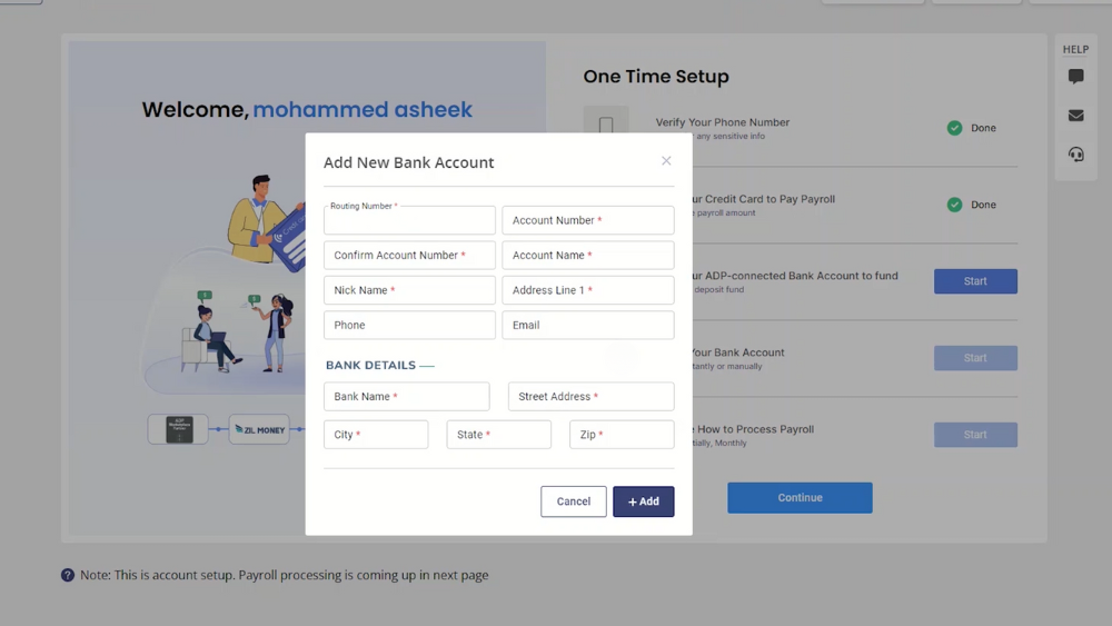 Connect with Your ADP Account ADP Integration Lets You Process Payroll and Vendor Payments Quickly Using ACH, Wire, or Check—with Full Control and Real-Time Tracking
