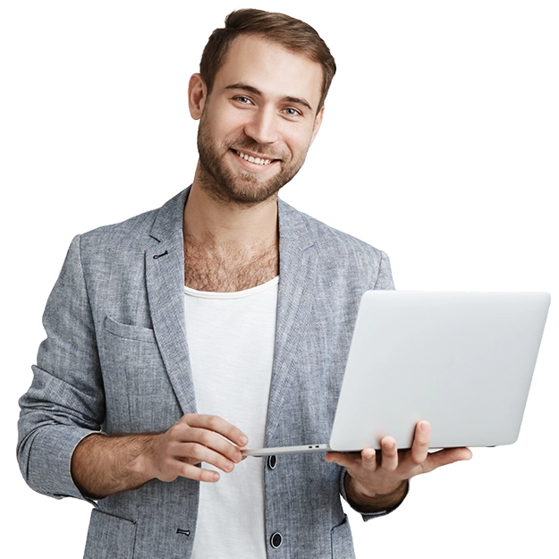 A Man Holding a Laptop To Send Pyments, Payments You Can Trust