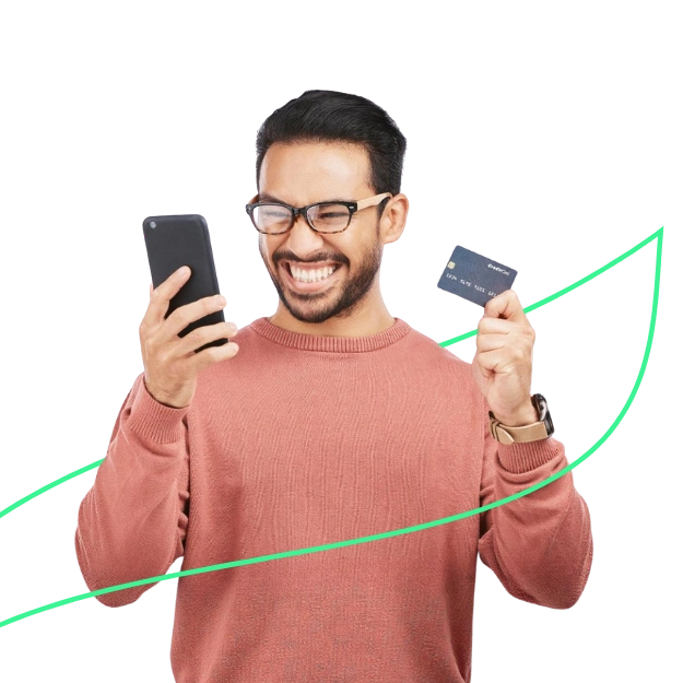 A Man Working on a Smartphone to Make Payments. Accept Payments Easily