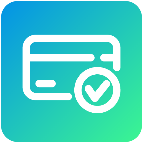 A blue credit card with a wave design, showing how you can turn your car payment into perks and rewards.