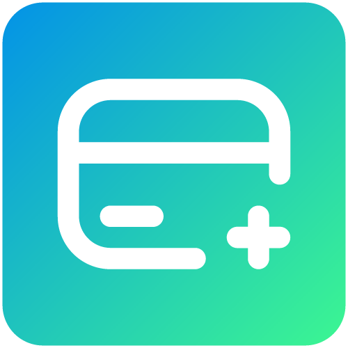 A blue credit card with a wave design, showing how you can turn your car payment into perks and rewards.