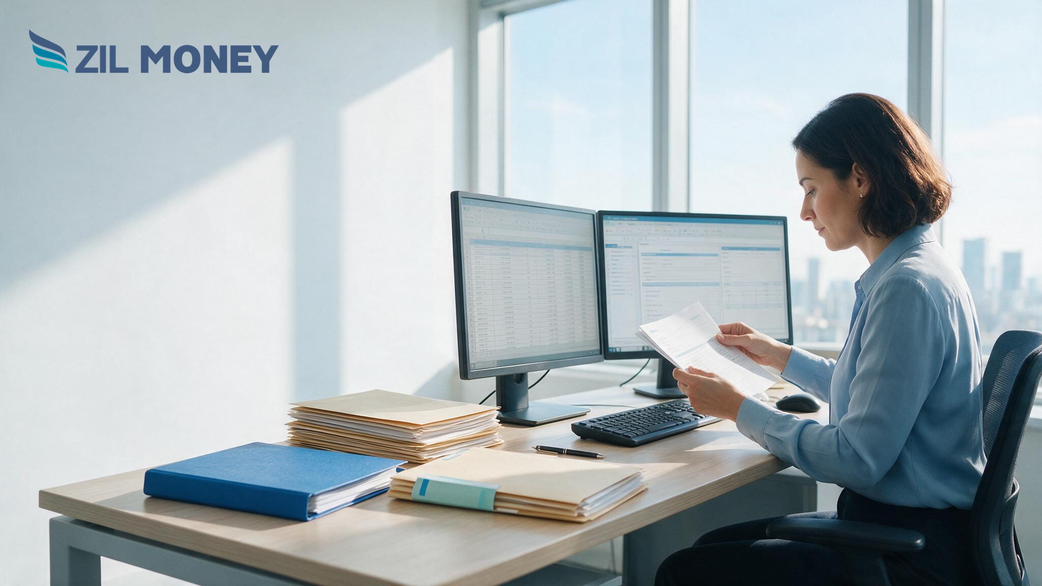Bulk Vendor Payments featured image with Zil Money logo Accounts payable team processing bulk vendor payments from a batch upload screen