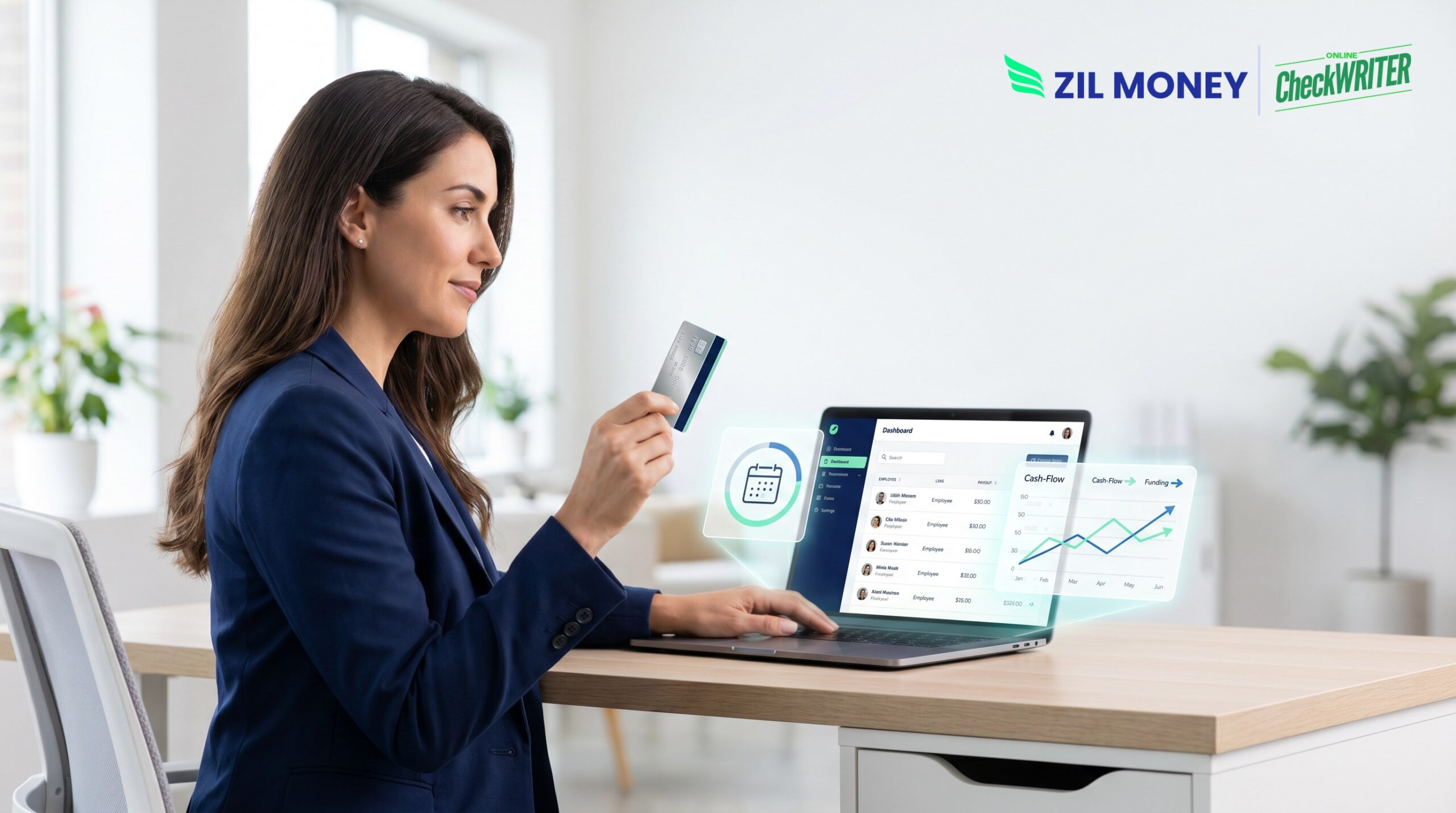 Can you pay payroll with a credit card with Zil Money Can you pay payroll with a credit card shown on a Zil Money payroll dashboard