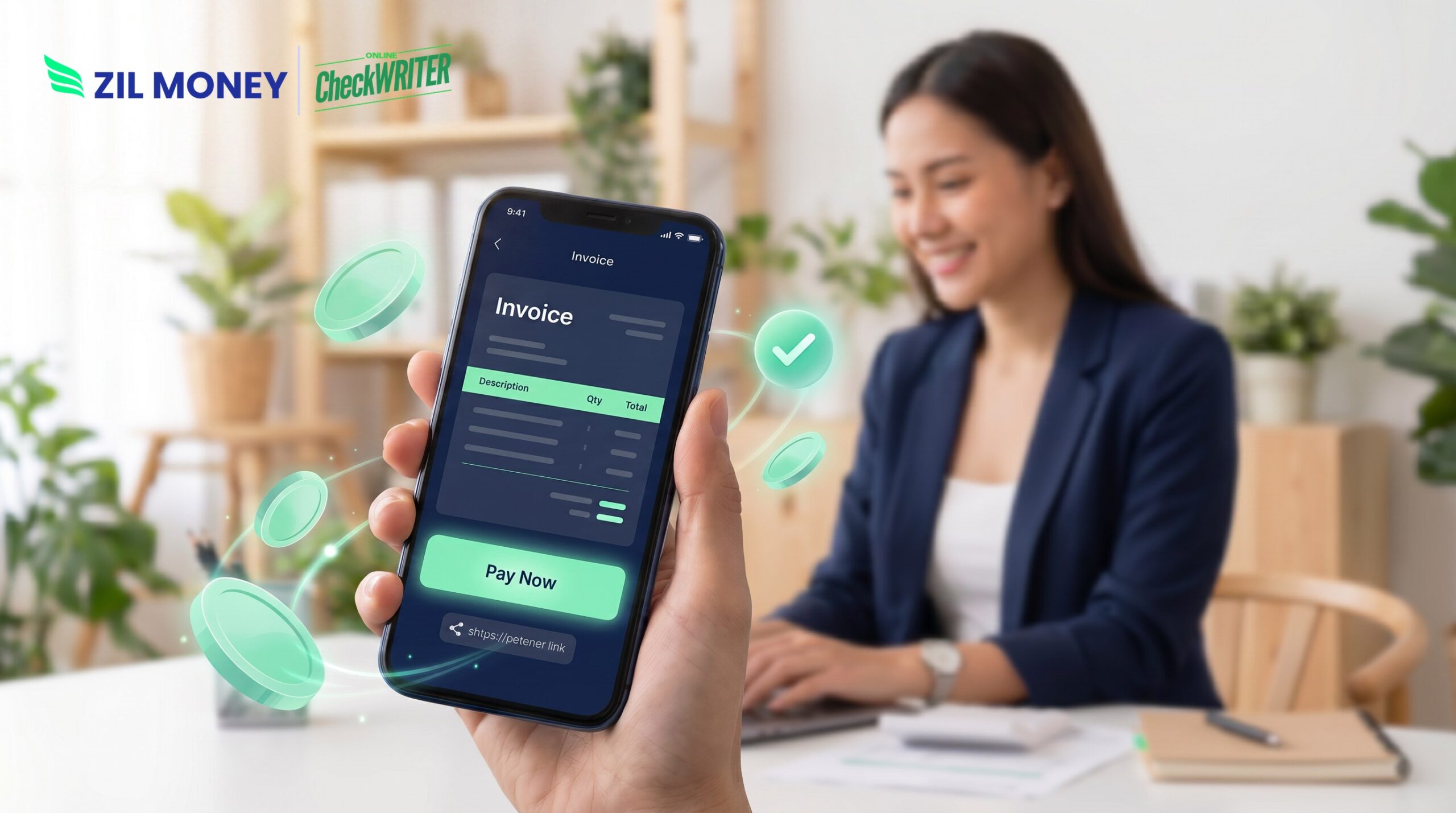 Generate a payment link to get paid with Zil Money Generate a payment link to get paid on a phone invoice with a Pay Now button and Zil Money