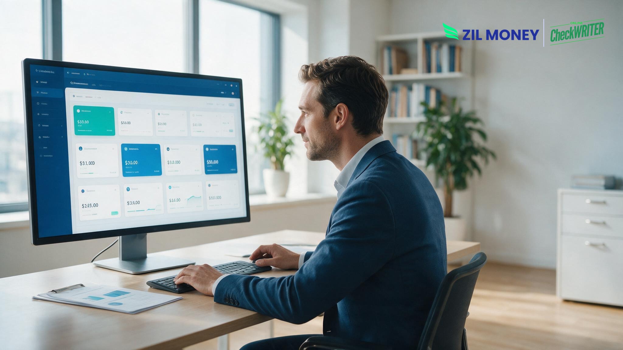 Business owner reviewing a dashboard that links multiple bank accounts in one view Business owner reviewing a dashboard that links multiple bank accounts in one view